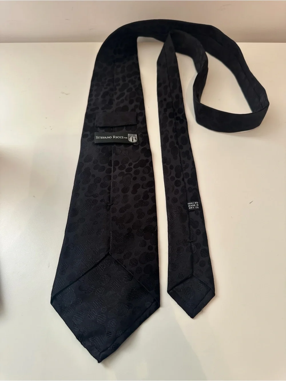 Stefano Ricci for Take 6 Black Silk Jacquard Tie Made in Italy 4